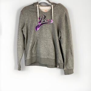 Puma Pullover Hoodie Womens XL Gray Grey Logo Activewear Casual Comfy Pocket